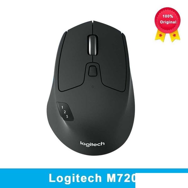 Mouse Nuovo M720 Mouse wireless 2.4Ghz Bluetooth 1000Dpi Gaming Unifying Dual Mode Mti-Device Office per PC T221012 Drop Delivery Calcolo Dhtfp