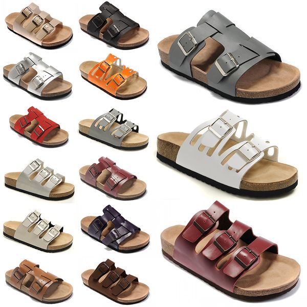 Boston Clogs Hausschuhe Designer Birkens Stocks Kork Herren Damen Loafer Lederfell Plate-Form schwarz weiß Schnalle Lässige Loafer-Sandalen Mule-Flip-Flops