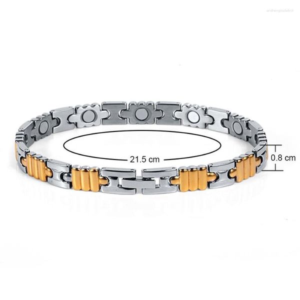 Charm-Armbänder WelMag Healing Magnetisches Armband Tharepy Bioenergie Edelstahl für Frauen Gliederketten Kostenloser Schmuck