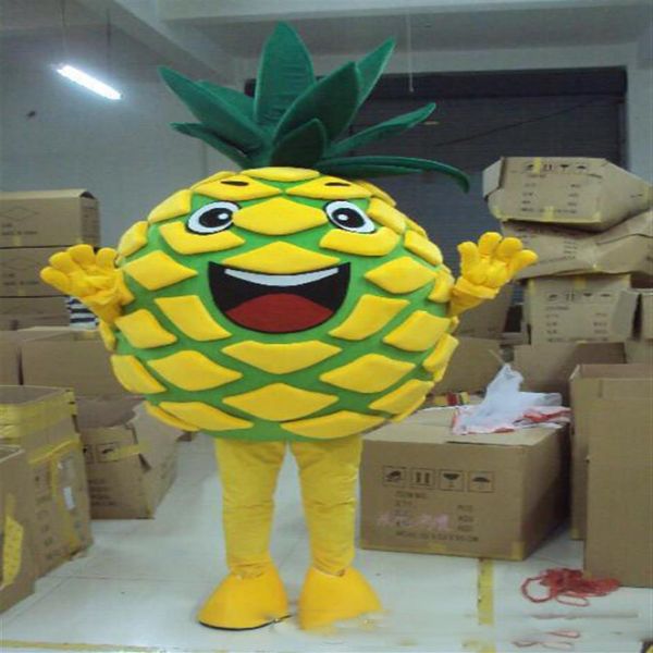 2019 nuova fabbrica di sconti ananas frutta nuovissima mascotte costume completo vestito operato costume mascotte completo outfit281N