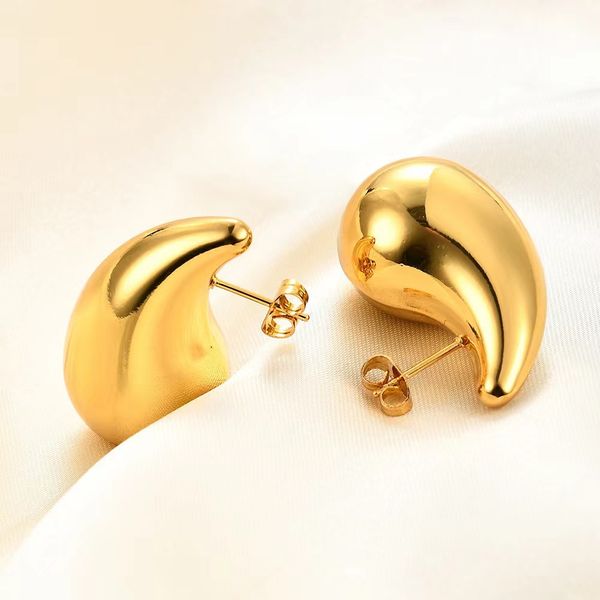 Mode WaterDrop Ohrringe Gold Silber Trendy Italien Hohl Stud Ohrringe Übertreiben Straße Ohrringe Für Frauen Mädchen