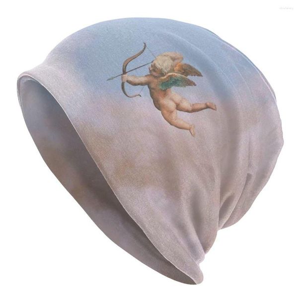 Berets Cool Querubim no Céu com Arco e Flecha Renascentista Anjo Lavado Bonnet Quente Ao Ar Livre Casual Gorros Proteção Homens Mulheres Chapéu