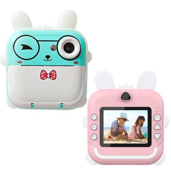 Fotocamera per bambini Stampa istantanea 2.5K Videocamera digitale con stampa istantanea per bambini Selfie Fotocamere per bambini Senza inchiostro Regali di compleanno di Natale Stampa fotografica per bambini