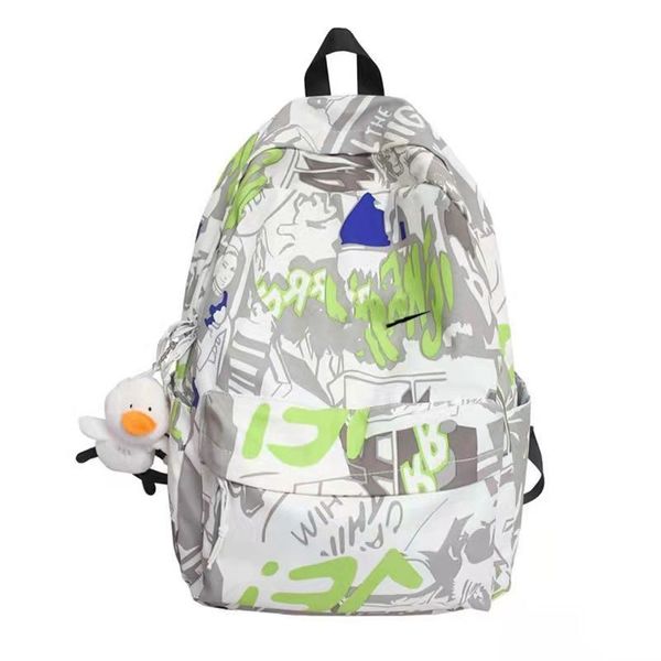 Rucksack Damen Neue Koreanische Mode Personalisierte Graffiti Ins Stil Paar Große Kapazität Reise Student Rucksack mit Logo