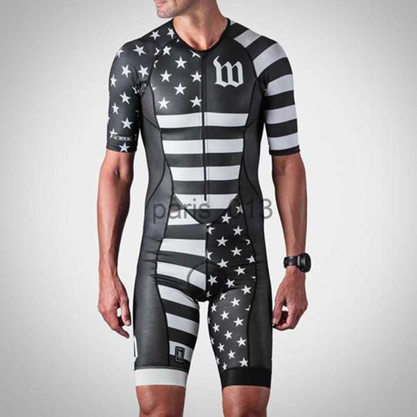 Outros vestuário Conjuntos de roupas de ciclismo Verão Ciclismo Clássico Skinsuit Mens Manga Curta Pro Team Race Speedsuit Maillot Ciclismo Hombre Mountain Bike Road Bicycle Ki