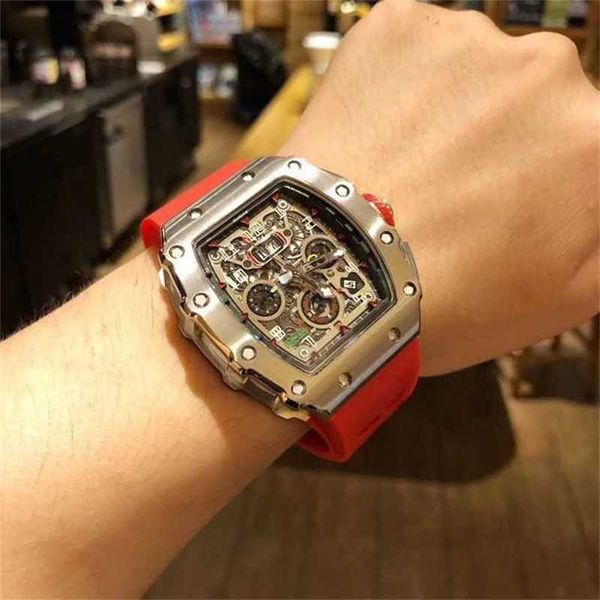 Relógios Richarsmilles Luxo Mecânico Mens Wormhole Concept Tritium Gas Top Ten Marca Cy