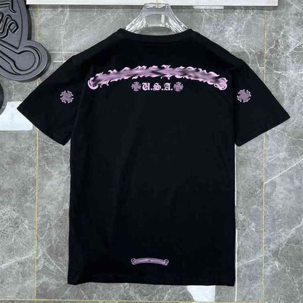 Classic Fashion Mens magliette lettera sanscrita marca CH T-shirt lusso uomo donna ferro di cavallo modello croce magliette designer Hip Hop 3154