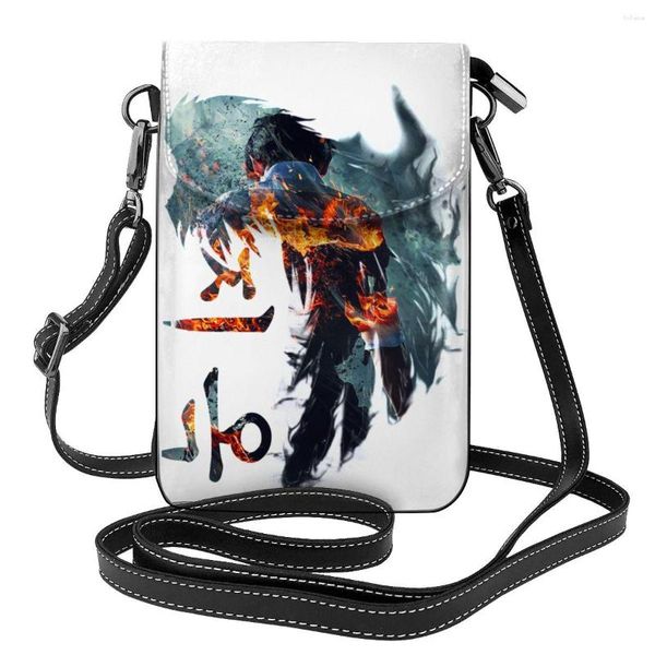 Porta carte Hellbound Wing Of The Hell Borsa a tracolla con poster Spaventoso Kdrama Business Borse da donna per donna Borsa in pelle divertente alla moda