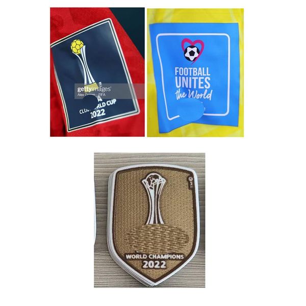 Toppa da collezione della Coppa del Club Finale 2022 Distintivo dei campioni d'oro con trasferimento termico Distintivo toppa da calcio termoadesiva238U