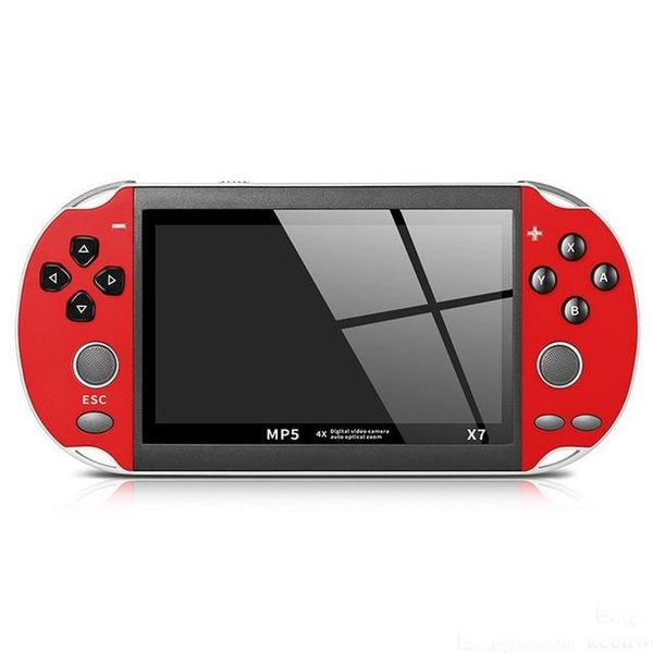X7 console de videogame de 4,3 polegadas MP5 8GB ROM Double Rocker Dual Joystick Arcade Games Player de jogo portátil Console retrô portátil de 4,3 polegadas