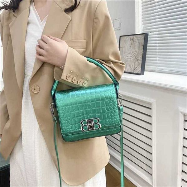 2023 nova alta luz luxo pedra padrão grande capacidade portátil crossbody um ombro bolsa feminina código 57