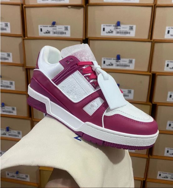 Scarpe casual di design di lusso Sneaker da allenamento con logo in rilievo tripla bianco rosa azzurro nero verde giallo denim sneakers basse da uomo scarpe da ginnastica da donna EUR 36-45 3XL