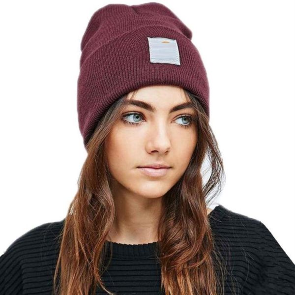 19 cores gorros de inverno com logotipo chapéus de lã homens mulheres moda chapéu de malha clássico esportes crânio bonés feminino casual ao ar livre unise2133