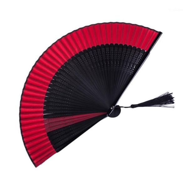 Chinesische Farbe Schwarz Folding Fan Dekorative Hand Fan Dekoration Handwerk Für Frauen Einkaufen Tanz Dekoration Handwerk Hause Decor1223T