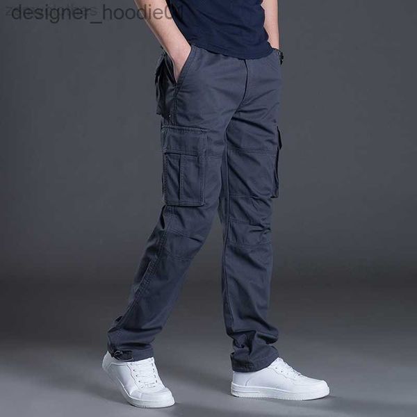 Pantaloni da uomo Pantaloni cargo da uomo Pantaloni casual multitasche militari di grandi dimensioni Pantaloni tattici da uomo Capispalla Pantaloni invernali dritti militari L230915