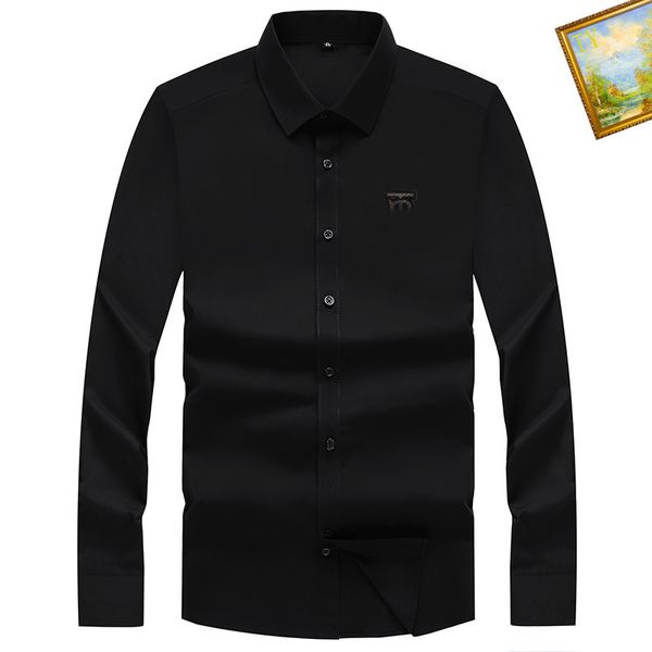 burberrry Camicia elegante da uomo burbrery slim aderente colletto aperto scozzese a righe manica lunga puro cotone designer marca primavera estate business ufficio camicia casual maschile