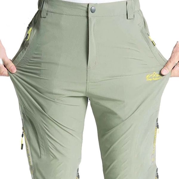 Herrenhose Herren Sommerstrecke Wanderhose Casual Schnell trocken atmungsaktive dünne Hosen Mountain Outdoor Travel Fischerei Klettern Frachthosen 230915