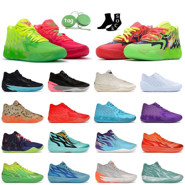 Scarpe da basket di design Scarpe da ballo Lamelo MB 0.1 0.2 Mocassini Sneakers da uomo Queen City Fade Supernova Rick e Morty Uomo Scarpe da ginnastica con piattaforma sportiva all'aperto Taglia 12