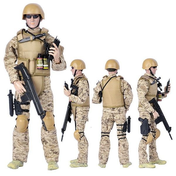 Soldado 16 Soldados das Forças Especiais BJD Militar Exército Homem Conjunto de bonecos de ação 230915