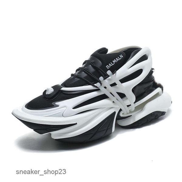 Spaceship Balmaiin Sneaker Casual Masculino Top Transmissão ao Vivo Balman Designer Moda Versátil Qualidade Solado Grosso Sapatilhas Altas Sapatos Fd9m