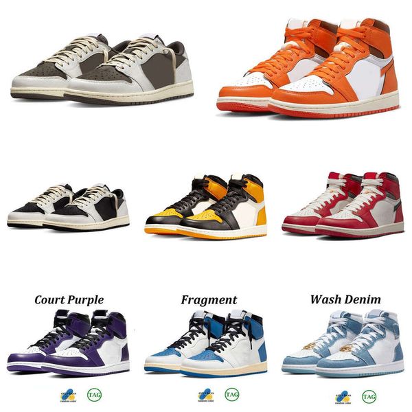 2024 NEW Lost 1s Found nero fantasma scarpe da ginnastica scarpe da basket top per uomo donna basse alte OG scarpe da ginnastica in denim scuro 36-47