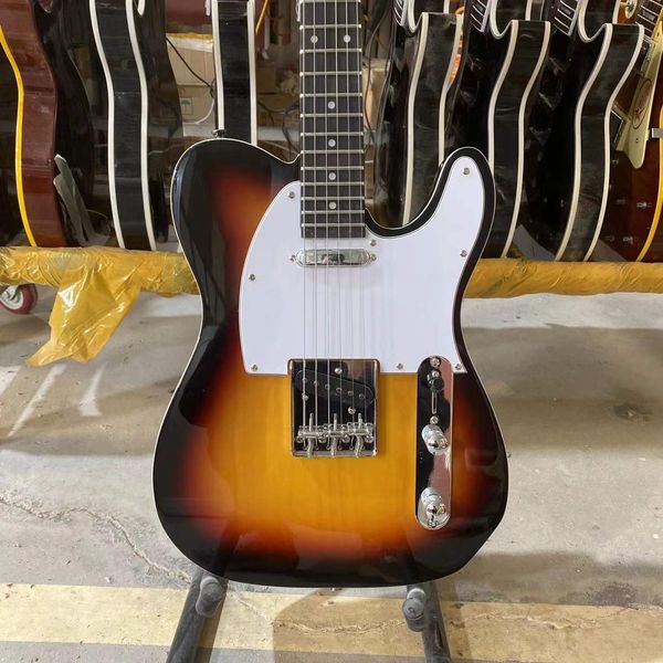 Tl guitarra elétrica versão vintage sunburst cor branca encadernação rosewood fingerboard guitarra de alta qualidade frete grátis