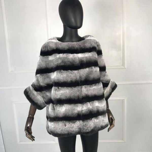 Frauen Pelz Natürliche Rex Mantel Top Verkauf Batwing Hülse Kurze Jacke Frauen Winter Warme Mode Mantel