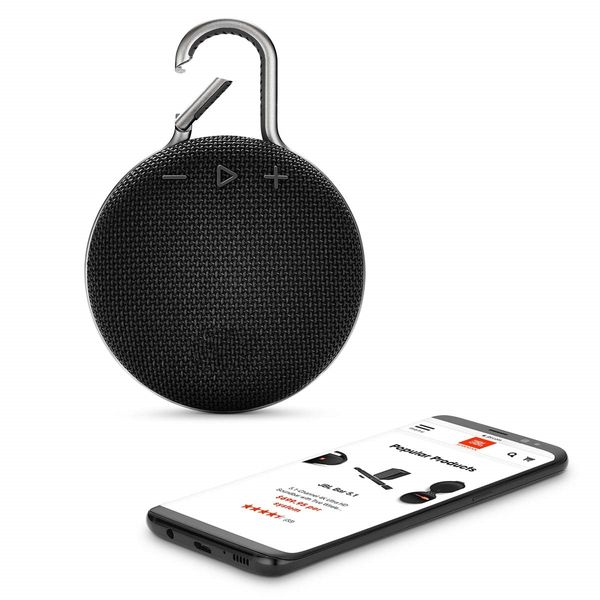 Alto-falante bluetooth portátil durável, à prova d'água, mini alto-falante sem fio, clipe 3 alto-falante ao ar livre-até 10 horas de jogo