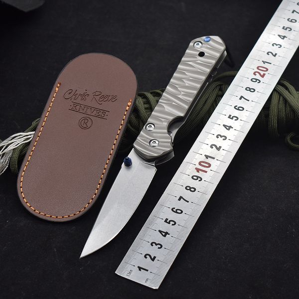 Real m390 aço high end chris reeve grande sebenza faca dobrável alça de titânio linhas onda acampamento ao ar livre caça bolso tático edc 389