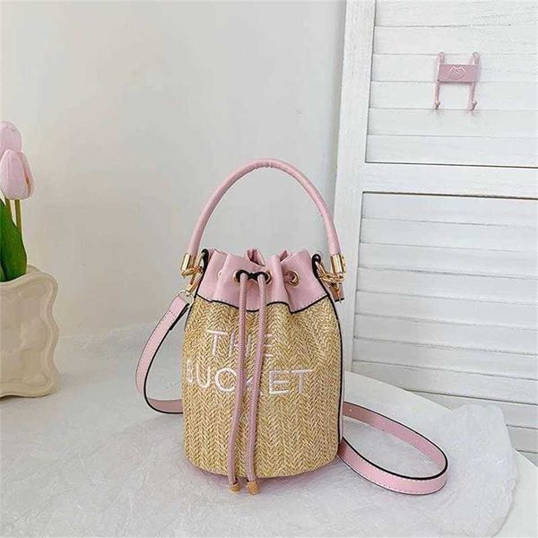 Trendy Mar Sunmmer Straw Mar Tote Bag totes Mulheres Crossbody Bags Designers de moda Bolsas Carteira All-match Classic Letter Print Bucket Bag Bordado Beach Bag