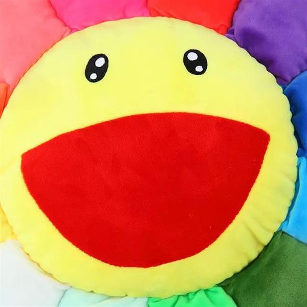 Fiori colorati creativi tappetini in peluche cuscino da meditazione faccine emoticon cuscini da pavimento cojin gato287q