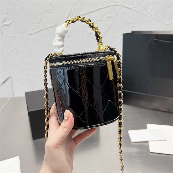 Omuz çantaları tasarımcı çanta crossbody çanta lüksler çanta kadınlar mini zincir çanta bayanlar silindirik all-moda debriyaj düz renk tote cüzdan