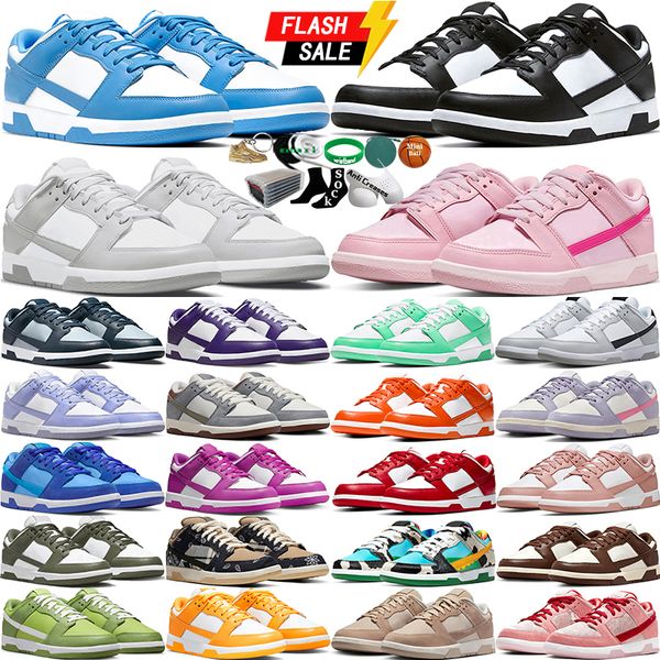 Con scatola Scarpe casual per uomo Donna Sneakers basse Low Reverse Panda Bianco Nero Grigio Nebbia Triple Pink University Blu Oro Rosso UNC Multi Color Scarpe da ginnastica da uomo Scarpe da jogging