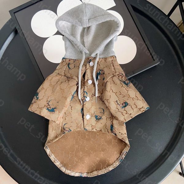 Moda markası köpek kapüşonlu havalı köpek nefes alabilen sweatshirtler schnauzer bichon corgi teddy köpek evcil hayvan hoodie ceket