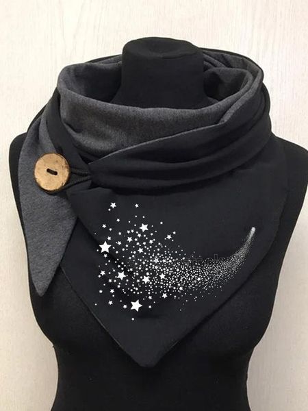 Schals, winddicht, warm, Sternsymbol, 3D-Druck, lässiger Schal und Schal für Damen 230914