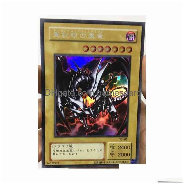 Yu Gi Oh Red-Eyes B. Dragon 2001 Премия DIY Игрушки Хобби Хобби Коллекционные коллекционные карты G220311 Прямая доставка Dhe4W