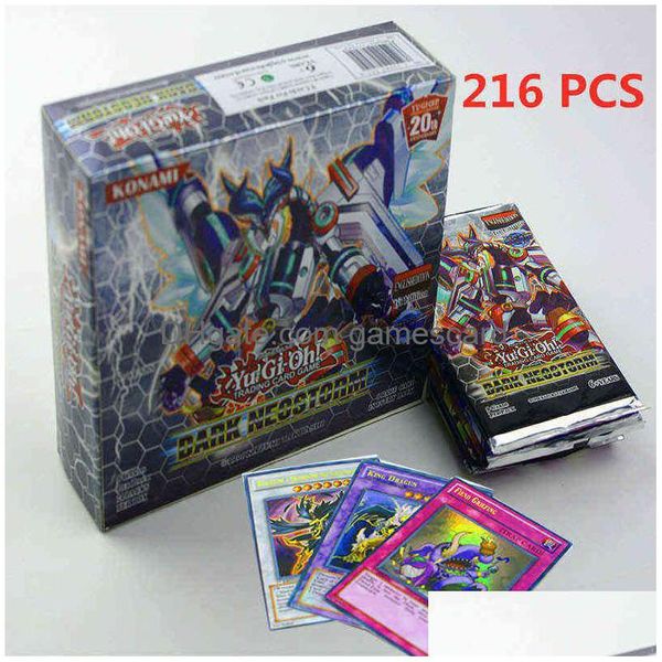 YUH 216 PCS BOX YU GI OH Oyun Koleksiyon Kartları Çocuk Toys Çocuklar İçin Erkek Oyuncaklar Noel Şimdik