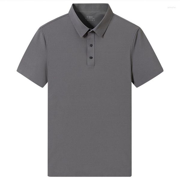 Herren Polos Tops Original In Stretch Solid Easy Care T-Shirt Polo Sommerkleidung Social Elegant Kurzarm Slim Fit Herrenhemden