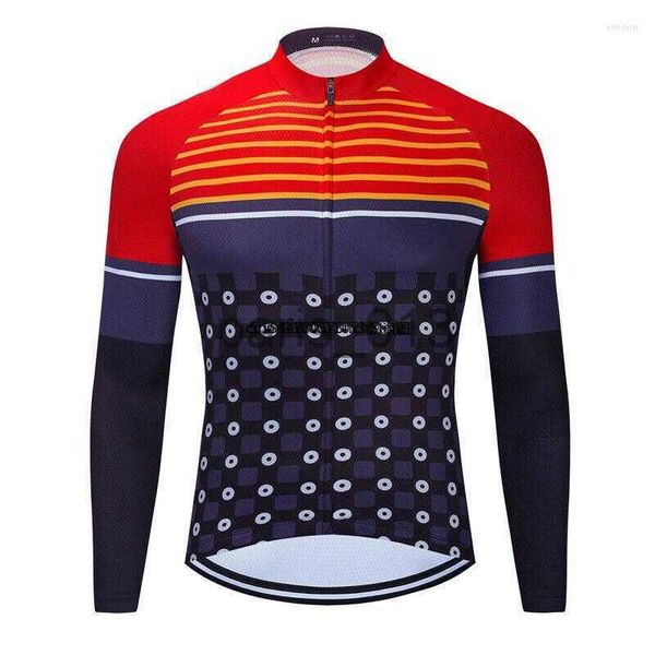 Altro Abbigliamento Giacche da corsa Primavera Autunno Abbigliamento da ciclismo con tasca Maglia da uomo a maniche lunghe Tuta sportiva da equitazione Bici antiscivolo a prova di raggi ultravioletti x0915