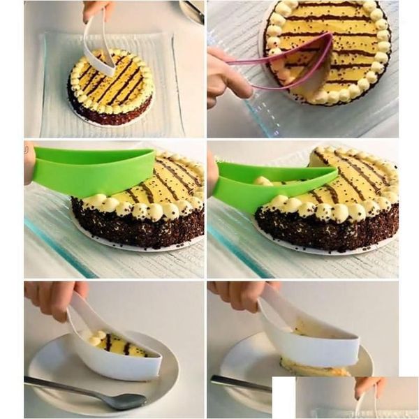 Attrezzi per torte 1 pz Fai da te Nuovo pratico affettatrice per torta in acciaio inox Formine per biscotti Fondente Dessert Gadget da cucina Coltello da taglio in un unico pezzo1 Drop De Dhoa4