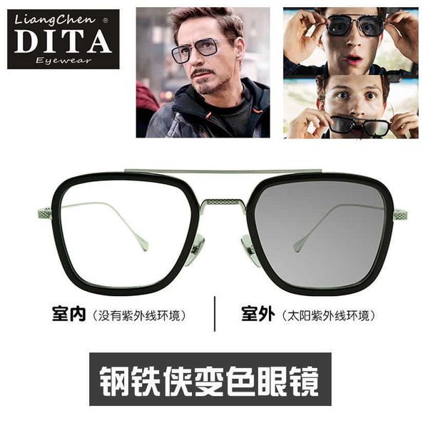 Designer Fashion Dita 8A Occhiali da sole negozio online LC DITA Spider Man Iron Donnie Edith Stesso colore che cambia occhiali Miopia Cornice da uomo di alta bellezza con logo