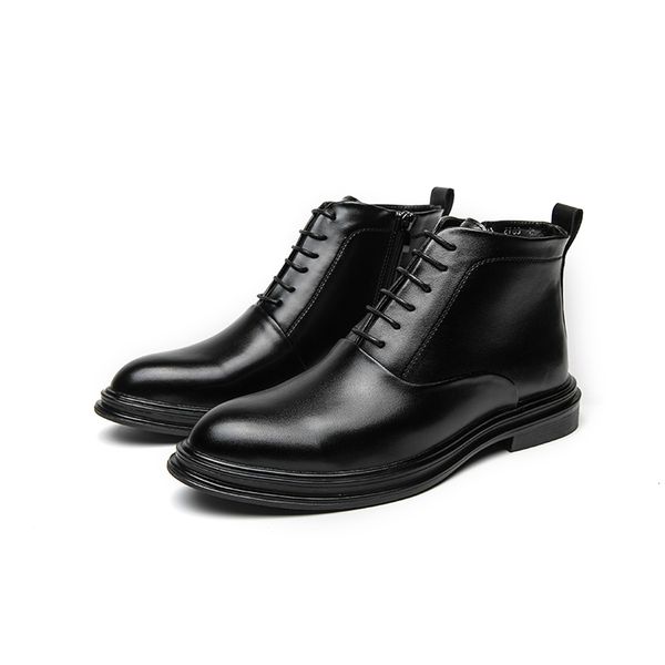 stivali da cowboy per il tempo libero da uomo firmati scarpe con plateau in pelle naturale nero stivaletti autunno inverno stivaletti corti botas maschili per ragazzi scarpe eleganti da festa 38-44