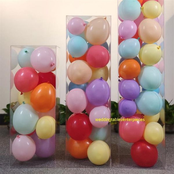 Decoração de festa 3 pçs / conjunto pilar acrílico pilares claros para decoração de casamento redondo plinto colunas decorações2431