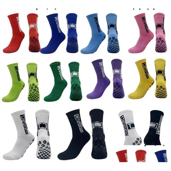 Sportsocken Stil Tapedesign Fußball Warme Männer Winter Thermo-Fußballstrümpfe Schweißabsorption Laufen Wandern Radfahren Drop Liefern Dhxcl