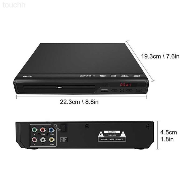 DVD VCD Player Multi Região Full HD 1080P Home DVD Player Multimídia Digital TV Disc Player Suporte DVD CD MP3 MP4 RW VCD Sistema de Home Theater L230916