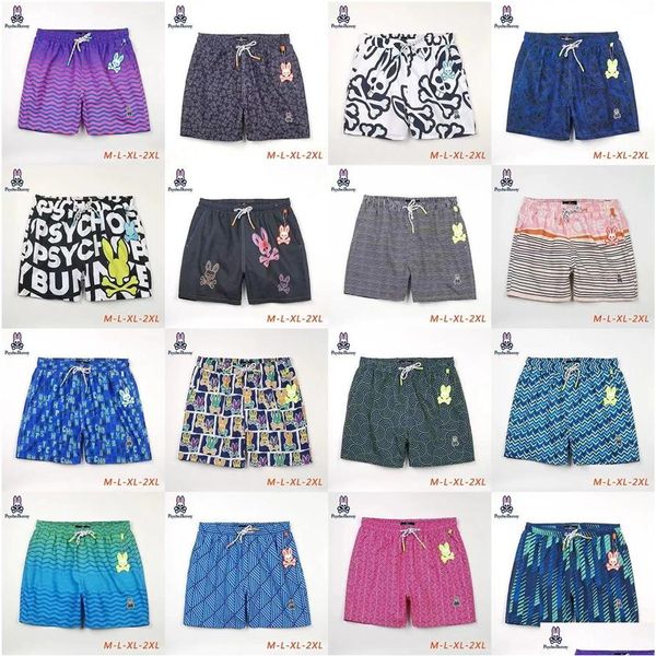 Herrenshorts Herrenmode Sweat Beach Skl Rabbit Psycho Bunny Surf Quick Dry Europäischer und amerikanischer Stil Yoga Booty für Drop 2620