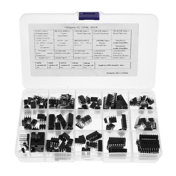 Органайзеры для инструментов, 1 комплект, простой набор таймеров для операционных усилителей, практичный набор микросхем Durable221E