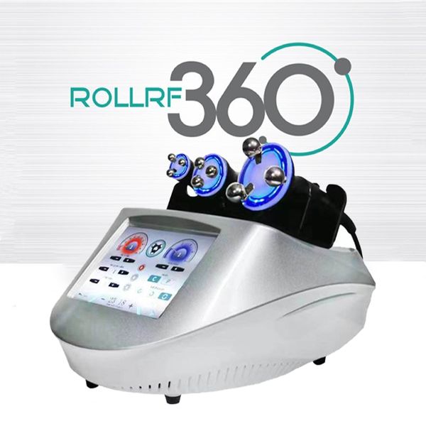 Портативное радиочастотное оборудование для похудения лица, лифтинг лица, удаление наростов, вращающийся на 360° массаж, машина с 3 ручками