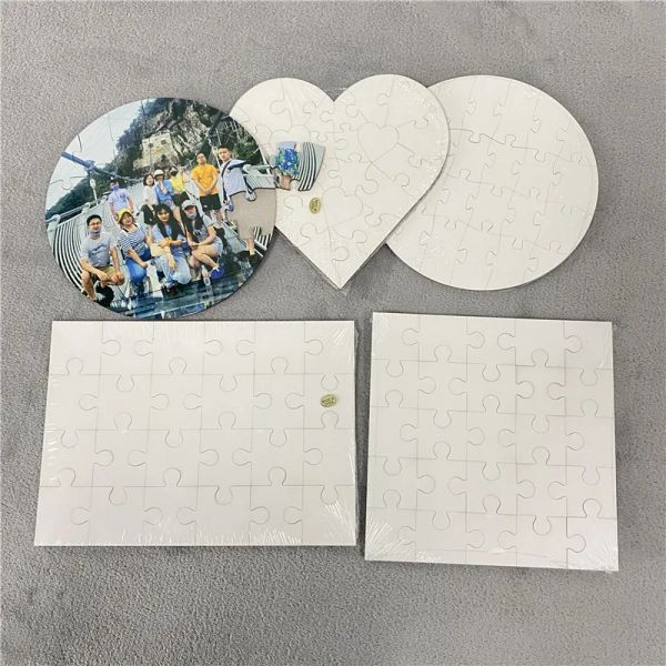 Puzzle vuoti puzzle cuore amore amore spazzano sublimazione puzzle trasferimento a caldo di consumo di materiale doni di giocattoli per bambini s 2024