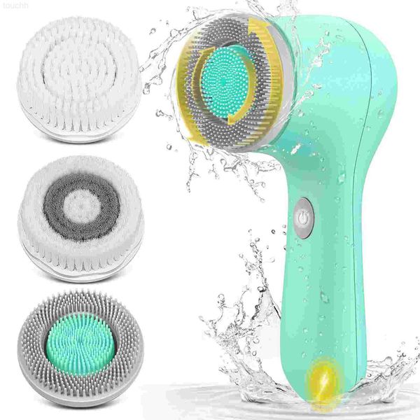 Scrubber elettrico per il viso ETEREAUTY Spazzola per la pulizia del viso 3 in 1 impermeabile elettrica Dispositivo per la pulizia del viso Cura della pelle per i viaggi L230920